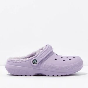 CROCS Lilac Fleece-Lined Clogs